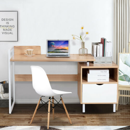 Wood Computer Desk Home Office Workstation With Drawer
