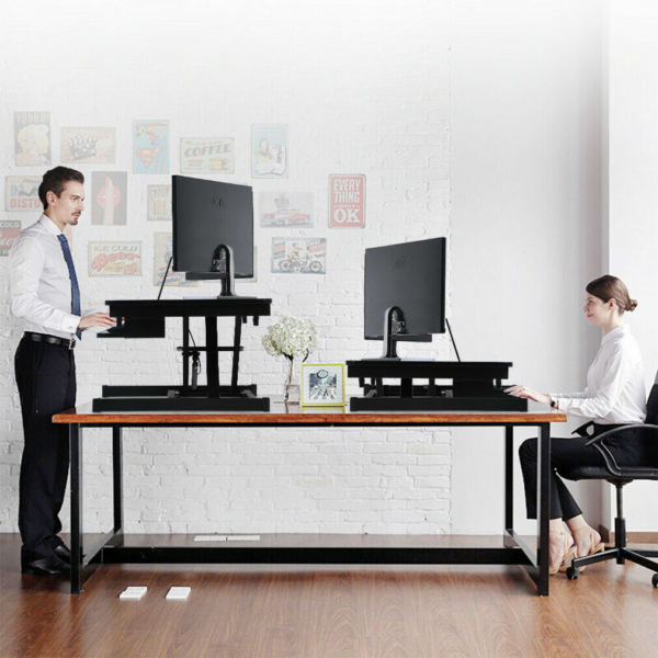 32" Standing Desk Converter Stand Up Desk Adjustable Desk Riser Home Office
