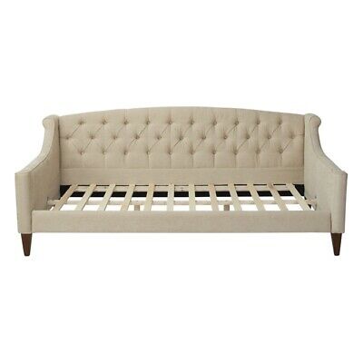 Lucy Upholstered Button Tufted Sofa Bed Beige 9