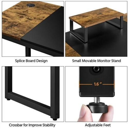 55" Computer Desk with Monitor Stand & Splice Board 6