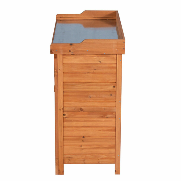 Outdoor Garden Wood Storage Furniture Box Waterproof Tool Shed w/ Potting Bench 3