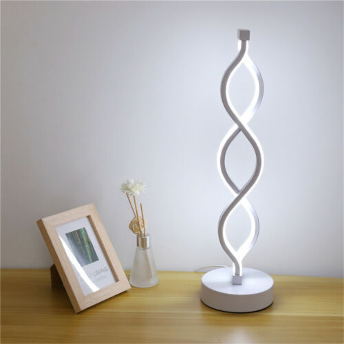 Modern Spiral Table Lamp LED Table Lamp Nightstand Lamp Adjustable Lighting USB 3