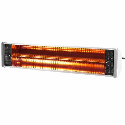 19" 1500W Patio Electric Heater Outdoor/Indoor Infrared Wall Mount W/ Remote Control