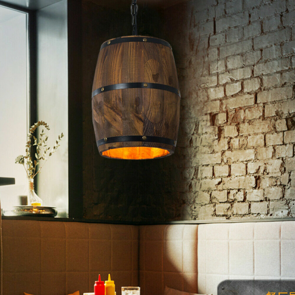 Wine Barrel Hanging Pendant Light Fixture 2
