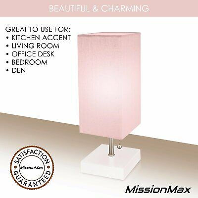 Modern Pink Table Lamp with Quick charge USB Port 4