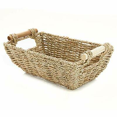 Americanflat Storage Basket with Wooden Handles - 12" x 7"
