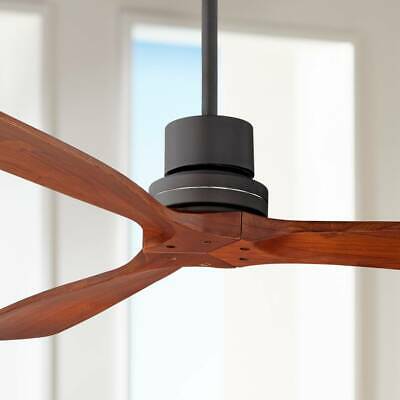 52" Casa Delta-Wing Modern Outdoor Ceiling Fan with Remote Large Solid Wood Bronze for Patio