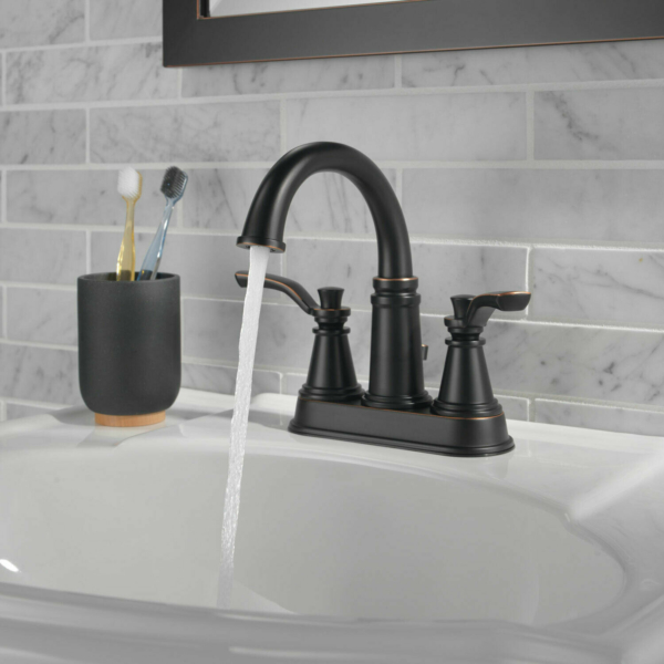 Hi-Arc Bathroom Sink Bath Faucet 2-Handle Swivel Spout in Oil Rubbed Bronze 3