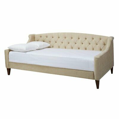 Lucy Upholstered Button Tufted Sofa Bed Beige 1