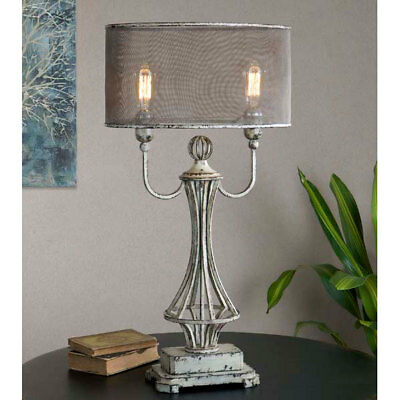 French Country Farmhouse 2 Light Table Lamp