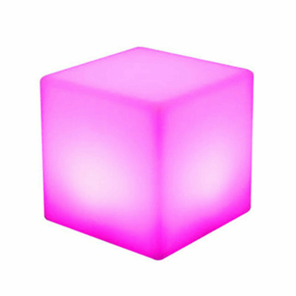 LED Cube Stool Outdoor Table Chair Light Seat 16 RGB Color Change Waterproof 6
