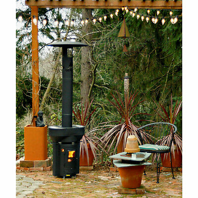 Q Stoves Q Flame Q05 Outdoor Portable Wood Pellet Gravity Fed Heater, Black