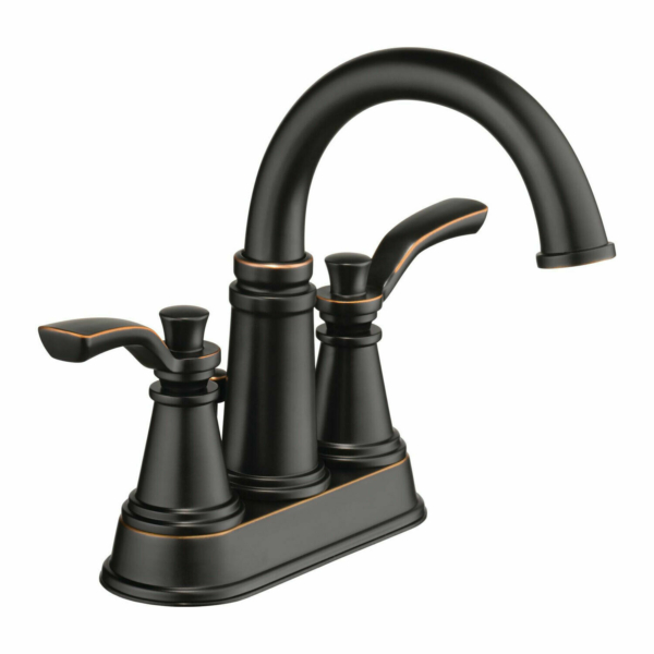 Hi-Arc Bathroom Sink Bath Faucet 2-Handle Swivel Spout in Oil Rubbed Bronze 2
