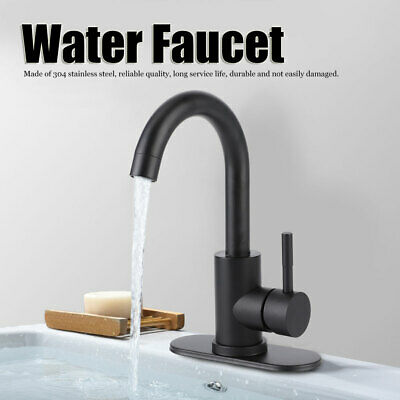 Hot and Cold Bathroom Sink Faucet 304 Stainless Steel Vanity Sink Faucet 3
