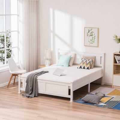 Twin/Full/Queen Size Wood Bed Frame Wooden Slat Support Platform w/ Headboard 4