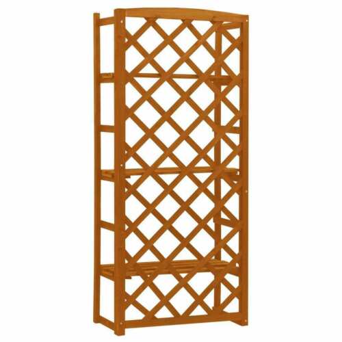 Solid Firwood Garden Trellis Planter with Shelves Outdoor Baskets Window Boxes 4
