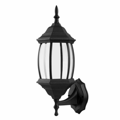 2 Piece Outdoor Exterior Wall Lantern Light Fixture Sconce Lamp Twin Pack Matte Black 4