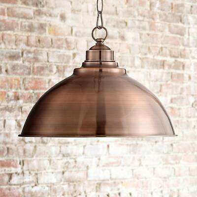 Copper Dome Pendant Light 13 1/4" Modern Industrial Rustic 1