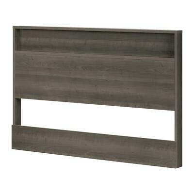 Gravity Headboard with Shelf-Full/Queen-Gray Maple-South Shore 1