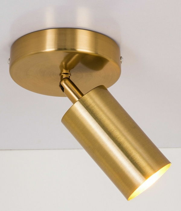 UL Listed Single Bulb Track Light - Gold Finish LED Bulbs