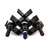 Sorbus Butterfly Wine Rack Organizer Stand Wood Display Stores 8 Bottles Wine 6