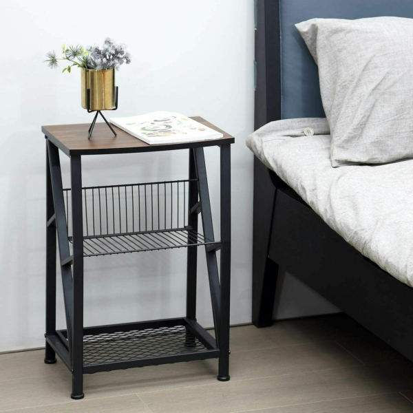 End Table Display Shelves Accent Sofa Side Table Night Stand Side Table 3-Tier 3