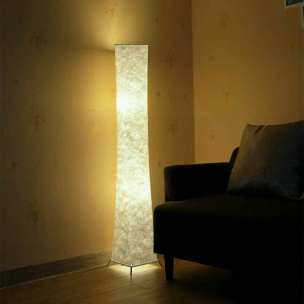 LED Floor Lamp Modern Design Fabric 52''Tall Lamp w/ 2 Bulbs 4