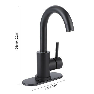 Hot and Cold Bathroom Sink Faucet 304 Stainless Steel Vanity Sink Faucet 11