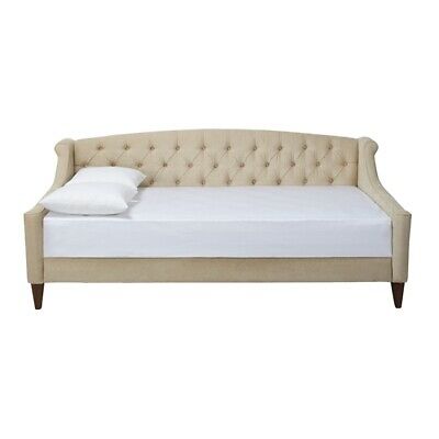 Lucy Upholstered Button Tufted Sofa Bed Beige 11