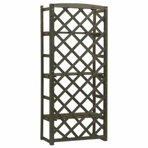 Solid Firwood Garden Trellis Planter with Shelves Outdoor Baskets Window Boxes