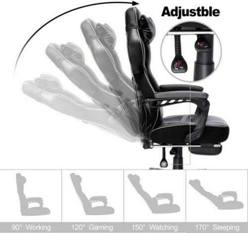 High Back Gaming Swivel Chair With Footrest 9