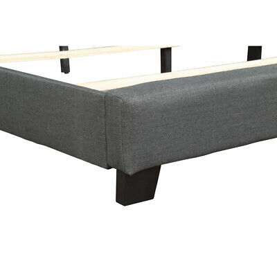 Upholstered Bed Linen Stitch Tufted Platform Bed 11