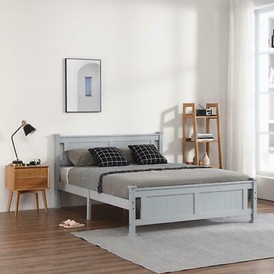 Twin/Full/Queen Size Bed Frame Headboard Platform Wooden Bedroom Furniture 4