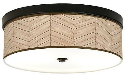 Rustic Woodwork Giclee Energy Efficient Bronze Ceiling Light