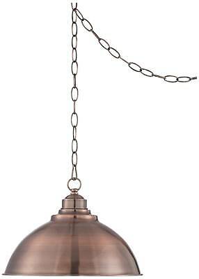 Copper Dome Pendant Light 13 1/4" Modern Industrial Rustic 2