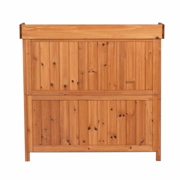 Outdoor Garden Wood Storage Furniture Box Waterproof Tool Shed w/ Potting Bench 4