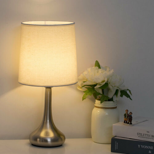 HAITRAL Set of 2 Modern Table Desk Lamp Bedside Nightstand Lamps Bedroom Dorm 5