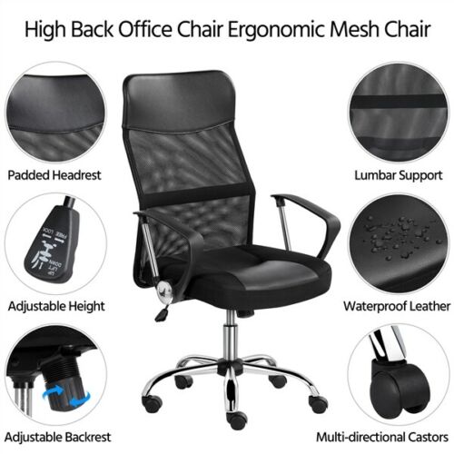 Home Office Desk Chair High Back Ergonomic Executive Chair Swivel Task Chair 5