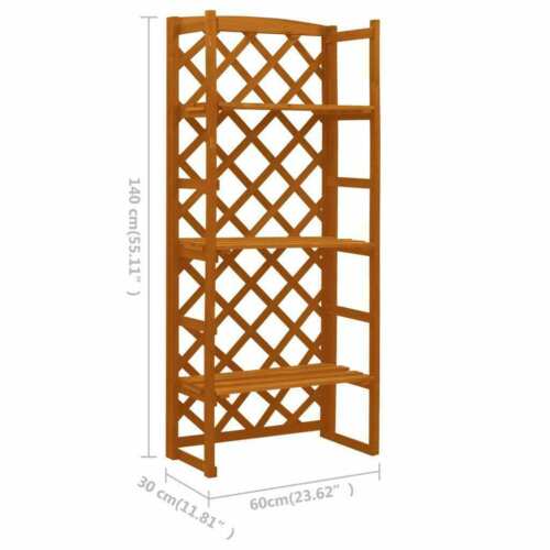 Solid Firwood Garden Trellis Planter with Shelves Outdoor Baskets Window Boxes 6