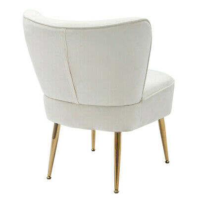 Side Chair Accent Single Sofa Velvet Fabric Upholstered 4