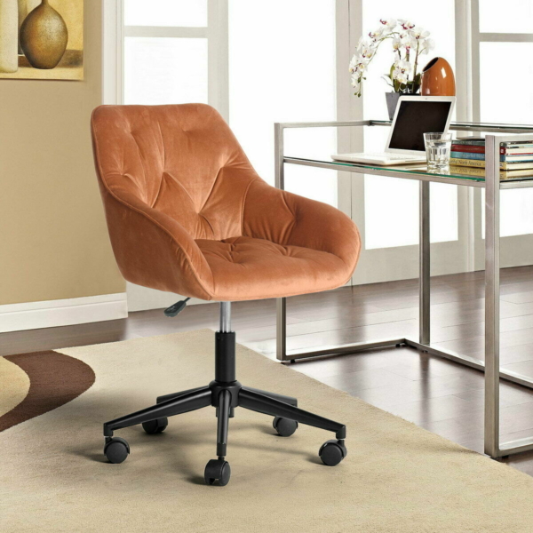 Velvet Office Chair Swivel Accent Home Office Computer Desk Chairs Adjustable 1