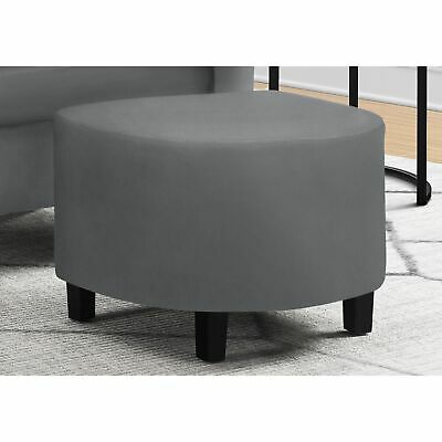 2pcs Set Grey Faux Leather Accent Chair 3