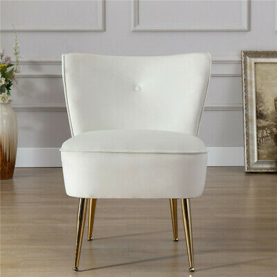 Side Chair Accent Single Sofa Velvet Fabric Upholstered 3