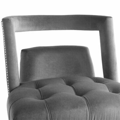Modway Honor Velvet Accent Lounge Armchair in Gray 6