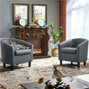 Accent Arm Chair Barrel Tub Chair Contemporary Style