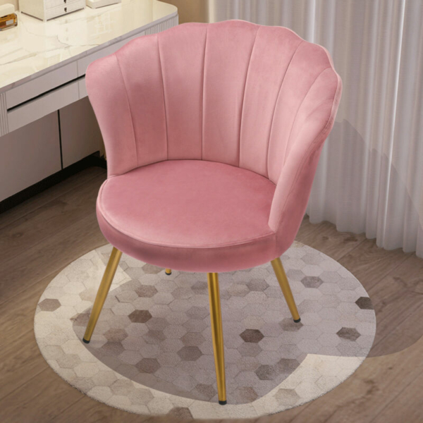 Mid Century Modern Leisure Arm Chair Velvet Accent Chair Guest Seat Vanity Chair 6