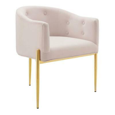Modway Savour 30" Tufted Performance Velvet Accent Chair in Pink