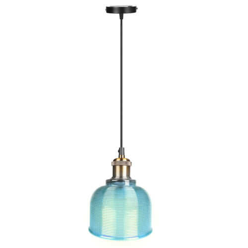 Industrial Glass Pendant Light Color Plating Ceiling Lamp Shade Hanging Fixtures 9