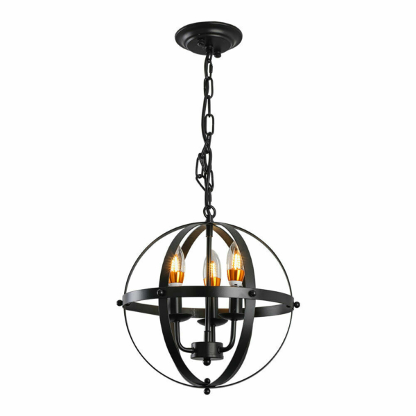Industrial Pendant Light Globe Hanging Lamp Vintage Chandelier for Dining Table 9