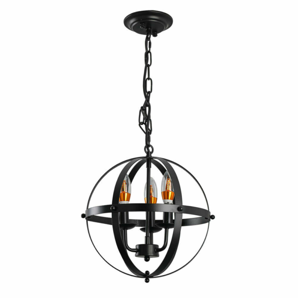 Industrial Pendant Light Globe Hanging Lamp Vintage Chandelier for Dining Table 8